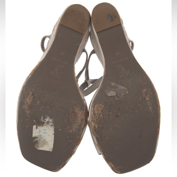 🔥🔥 VERSACE Collection Leather Printed Espadrilles SZ 9 IT39 - Picture 5 of 5